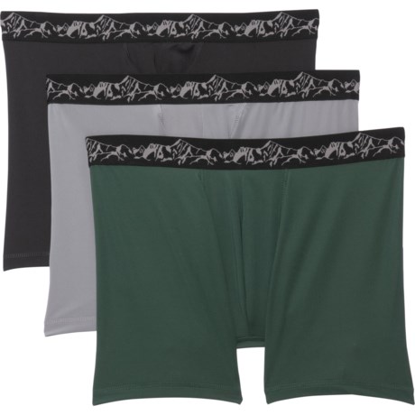 Avalanche High-Performance Boxer Briefs - 3-Pack (For Men) - GREEN/GREY/BLACK (S )