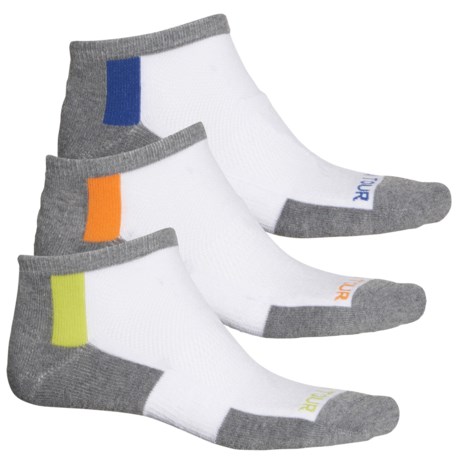 PGA Tour High-Performance Low Rider Golf Socks - 3-Pack, Below the Ankle (For Men) - GREY (L )