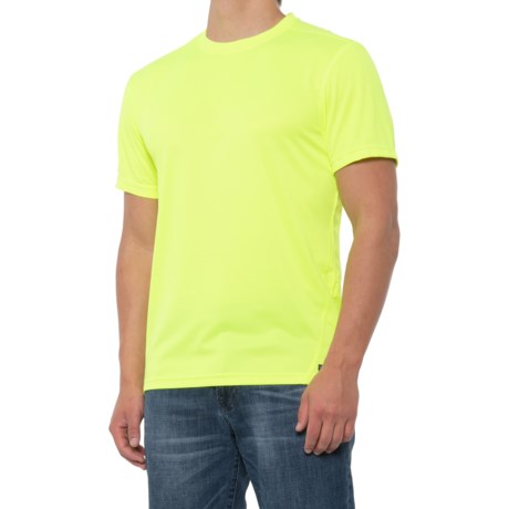 Smith Workwear High-Performance Safety Work T-Shirt - Short Sleeve (For Men) - LASER YELLOW (M )