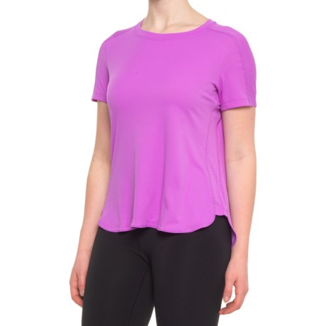 Layer 8 High-Performance Shirt - Short Sleeve (For Women) - PINK BERRY (L )