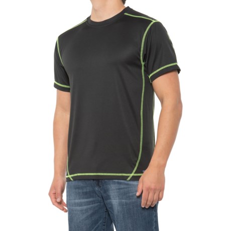 Smith Workwear High-Performance Wicking T-Shirt - Short Sleeve (For Men) - BLACK/LASER YELLOW (L )