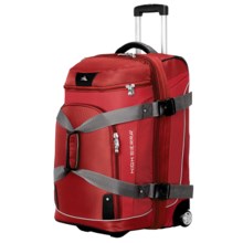 High Sierra AT3 Sierra-Lite Drop-Bottom Duffel Bag - 26”, Wheeled in Fire Red/Ash - Closeouts