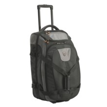High Sierra ATQ Drop-Bottom Rolling Duffel Bag - 26” in Carbon Gray/Tungsten/Black - Closeouts