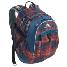 High Sierra Fat Boy Backpack in Flannel Plaid/Navy - Closeouts