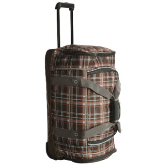 High Sierra Snow Sport Cargo Duffel Bag - Wheeled, 28” in Mountain Plaid/Espresso