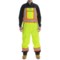 High Visibility Bib Pants with Removable Insulated Liner (For Men) in Fluorescent Lime