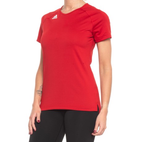 Adidas Hilo Volleyball Jersey - Short Sleeve (For Women) - POWER RED ACTIVE RED (XS )