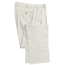 Hiltl Nano Bionic Giza Pants - Stretch Cotton, Double-Reverse Pleats (For Men) in Stone - Closeouts
