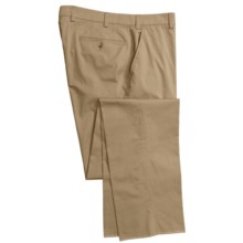 Hiltl Nano Bionic Giza Pants - Stretch Cotton, Flat Front (For Men) in 33 Dark Beige - Closeouts