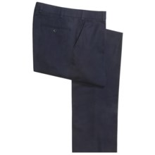 Hiltl Napa Giza No-Iron Pants - Flat Front, Comfort Waistband (For Men) in Navy - Closeouts