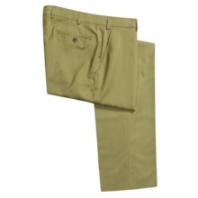 Hiltl Vaticana Wool Dress Pants - Cross Stretch, Flat Front (For Men) in Lt Green - Closeouts