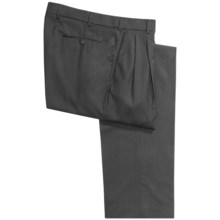 Hiltl Wool Dress Pants - Double Pleated (For Men) in Charcol Heather - Closeouts