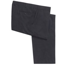 Hiltl Wool Dress Pants - Flat Front Pants (For Men) in Navy - Closeouts