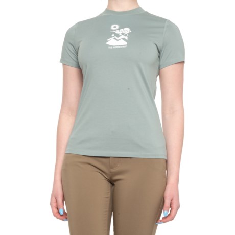 The North Face Himalayan Bottle Source T-Shirt - Short Sleeve (For Women) - SILVER BLUE (XS )