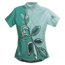 Hincapie Meadow Cycling Jersey - Half-Zip, Short Sleeve (For Women) in Ice - Closeouts