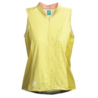 Hincapie Nature Cycling Jersey - UPF 30+, Half-Zip, Sleeveless (For Women) in Lemonade