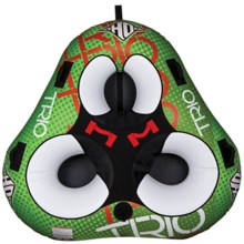 HO Skis Trio Towable Tube - 3-Person in Green/Black - Closeouts