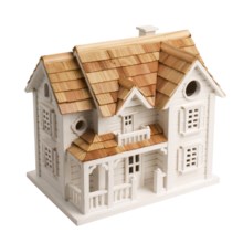 Home Bazaar Classic Series Kingsgate Cottage Bird House in White - Closeouts