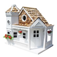 Home Bazaar Sea Cliff Birdhouse in White - Closeouts