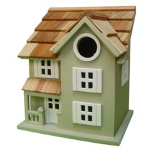 Home Bazaar Townhouse Birdhouse in Green - Closeouts