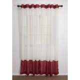 Home Studio Two-Tone Banded Curtains - 84", Crushed Voile, Grommet Top