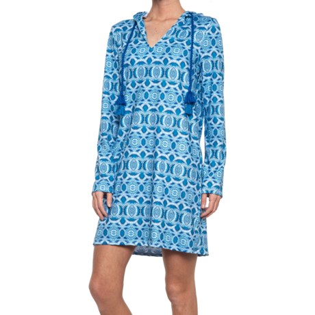 Cabana Life Hooded Cover-Up Dress - UPF 50+, Long Sleeve (For Women) - ROAD MAP (M )