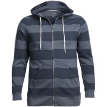 Horizontal Stripe Hoodie Sweatshirt (For Men) in Blue/Navy Wide Stripe - Closeouts