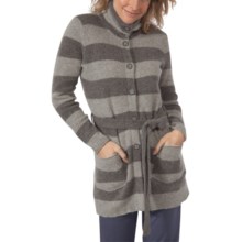 Horny Toad Heartfelt Long Sweater - Boiled Lambswool (For Women) in Grey Heather - Closeouts