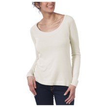 Horny Toad Tremolo Shirt - Organic Cotton-Modal-Angora, Scoop Neck, Long Sleeve (For Women) in Egret - Closeouts