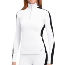Hot Chillys Micro-Elite Brushed Panel Shirt - Heavyweight Base Layer, Long Sleeve (For Women) in White/Black - Closeouts