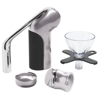 Houdini Vertical Rabbit Corkscrew Gift Set - 5-Piece in Silver