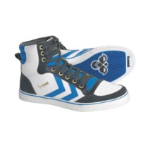 Hummel Stadil High Top Shoes - Leather, Sneakers (For Men) in White/Blue/Castle Rock - Closeouts