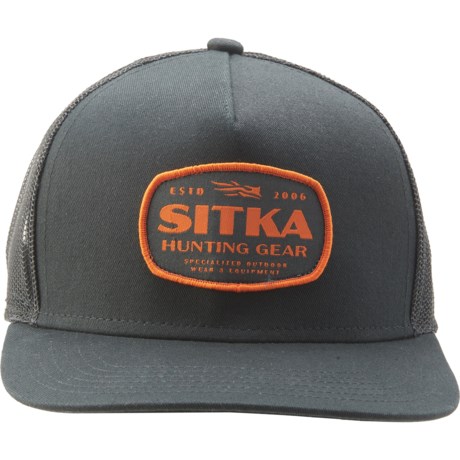 Sitka Hunt Patch High Profile Trucker Hat (For Men) - BLACK (O/S )
