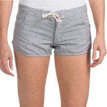 Hurley Boardwalk Shorts - Cotton, Low Rise (For Women) in Black - Closeouts