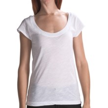 Hurley Cap Sleeve T-Shirt - Short Sleeve (For Women) in White - Closeouts
