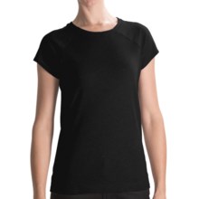 Hurley French Terry Fleece T-Shirt - Short Sleeve (For Women) in Black - Closeouts