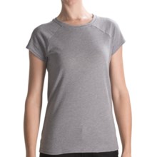 Hurley French Terry Fleece T-Shirt - Short Sleeve (For Women) in Heather Grey - Closeouts