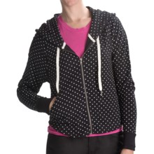 Hurley Freshman 15 Hoodie - Full Zip (For Women) in Black Poka Dot - Closeouts