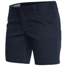 Hurley Lowrider Bermuda Shorts - Stretch Cotton Twill (For Women) in True Navy - Closeouts