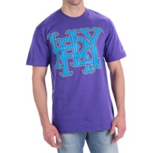 Hurley Major Leagues Pinstripe T-Shirt - Short Sleeve (For Men) in Purple - Closeouts