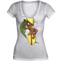 Hurley Rick Griffin Murphy T-Shirt - Short Sleeve (For Women) in Light Heather Grey - Closeouts