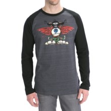Hurley Screaming Eye T-Shirt - Long Sleeve (For Men) in Cinder - Closeouts