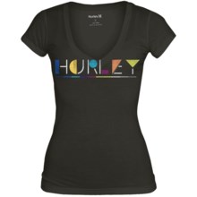 Hurley Shapely T-Shirt - Short Sleeve (For Women) in Black - Closeouts