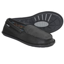 Hush Puppies Brutus Bison Slippers - Leather, Slip-Ons (For Men) in Black - Closeouts