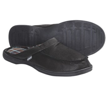 Hush Puppies Clyde Slippers - Leather, Slip-Ons (For Men) in Black