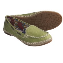 Hush Puppies Coppelia Moccasin Shoes - Slip-Ons, Canvas (For Women) in Green - Closeouts