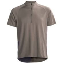 Ibex Indie Urban Cycling Jersey - Merino Wool, Zip Neck, Short Sleeve (For Men) in Asphalt - Closeouts