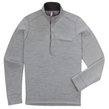 Ibex Nomad Half-Snap Pullover - Merino Wool, Fleece (For Men) in Stone - Closeouts