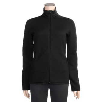 Icebreaker 320 RealFleece Igloo Shirt - Merino Wool, Full Zip, Long Sleeve (For Women) in Black