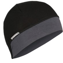 Icebreaker Arctic Beanie Hat - Merino Wool (For Men and Women) in Black/Monsoon - Closeouts